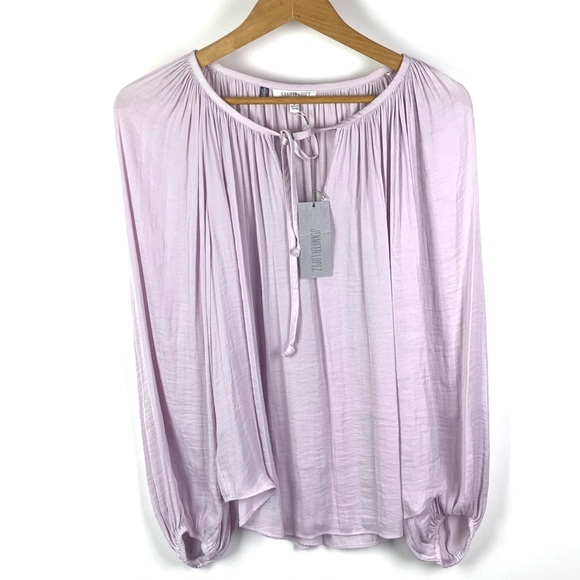 Jennifer Lopez Tops - Jennifer Lopez Lilac Peasant Long Sleeve Blouse
